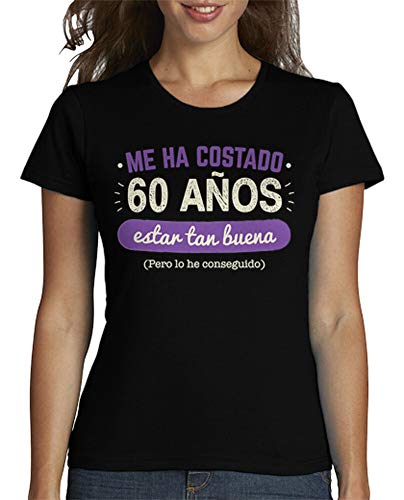latostadora - Camiseta 60 Anos para para Mujer Negro M