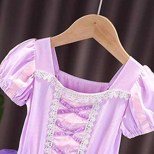 Lito Angels Niñas Tutús de Ballet Bailarina Danza Disfraz Ropa de Baile Princesa Rapunzel Vestido 5-6 años Morado