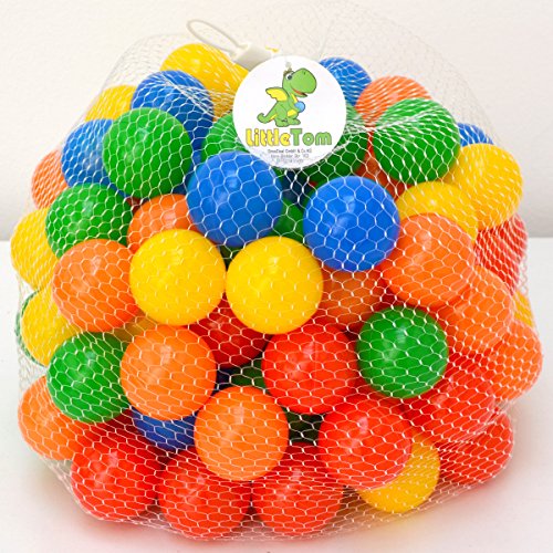 LittleTom 120 Bolas de Colores Ø 5,5cm para llenar Piscinas para niños plástico