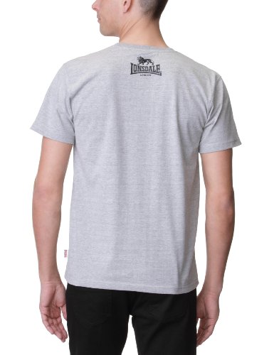 Lonsdale T-Shirt Logo Camiseta, Gris (Steingrau), Large para Hombre