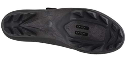LUCK Zapatillas de Ciclismo Matrix Revolution MTB, con una estupenda Suela de Carbono Muy Ligera y rígida y Triple Velcro para un Ajuste (43 EU, Negro)