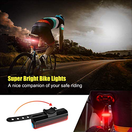 Luz Bicicleta, Luzde Bicicleta LED Recargable USB Super Brillante 3 LED, Linterna LED Batería de 2400mA, IPX5 Impermeable, 800 Lumens para Ciclismo de Montaña y Carretera para la Noche