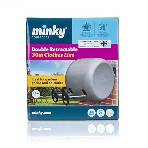 Minky Cuerda Retractable para Tender en Exterior - 30 m (2x15m)
