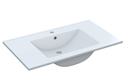 Miroytengo Pack Muebles baño Plutón diseño Moderno (Mueble Baño+Espejo+Columna+Lavabo Cerámica)