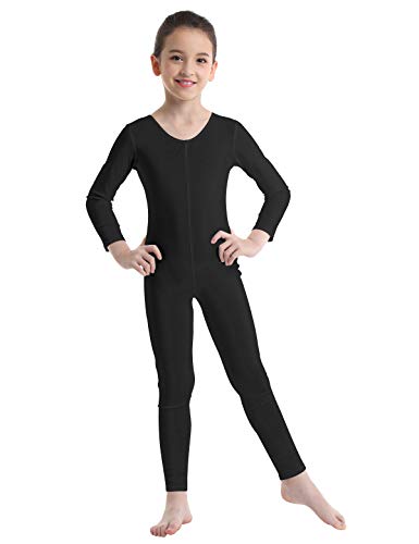 Leotardos de gimnasia rítmica de manga larga para mujer, hechos a mano,  alta elasticidad, elastano, competición transpirable, blanco, 8 años