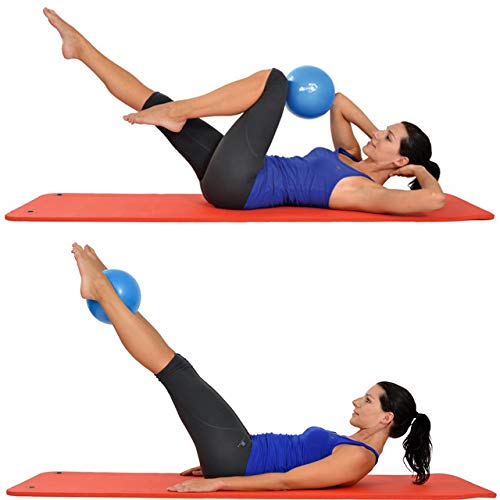 MVS - Pelota 21-23 cm suave + 2 tapones + pajita, pilates gimnasia Yoga Gym Soft Over Ball - Verde