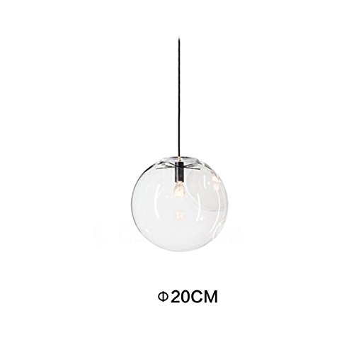 mzstech - Bola förmiges clásico cristal de hängendes brillante creativo einzelnes brillante Principal de lámpara de cristal tono (20cm)