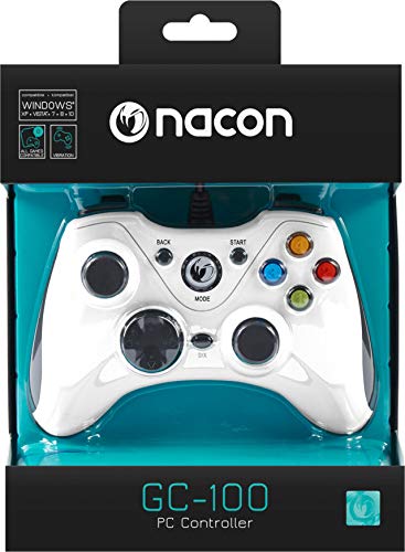 Nacon - Mando para videojuegos GC-100, Color Blanco (PC)