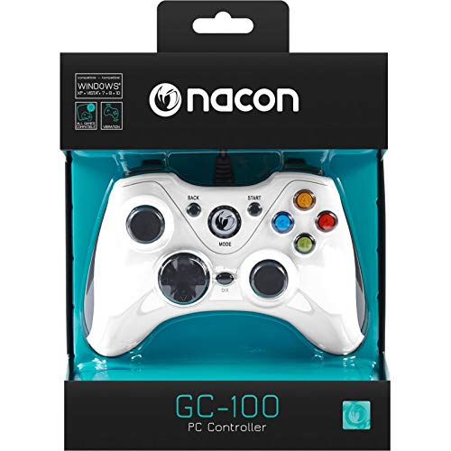 Nacon - Mando para videojuegos GC-100, Color Blanco (PC)