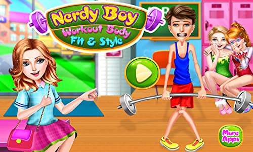 Nerd Chico - Rutina de ejercicio Ajuste & Estilo: ¡Los niños pueden obtener consejos de ejercicios y verse más guapos con este juego gratuito!