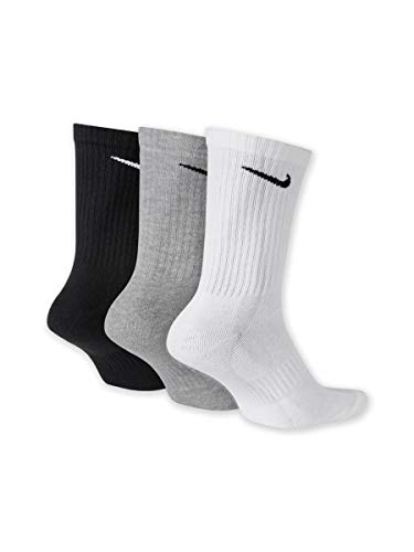 Nike Everyday Lightweight Crew Trainings Socks (3 Pairs), Calcetines Hombre, Multicolor, 38–42 (Talla del fabricante: M)