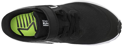 Nike Star Runner 2 (PSV), Zapatillas de Running, Negro (Black/White/Black/Volt 001), 27.5 EU
