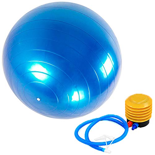 OcioDual Pelota Balon Gym Ball para Deporte Gimnasia Yoga Pilates Abdominales Azul 65 cm Blue for Fitness Core Exercise+Pump