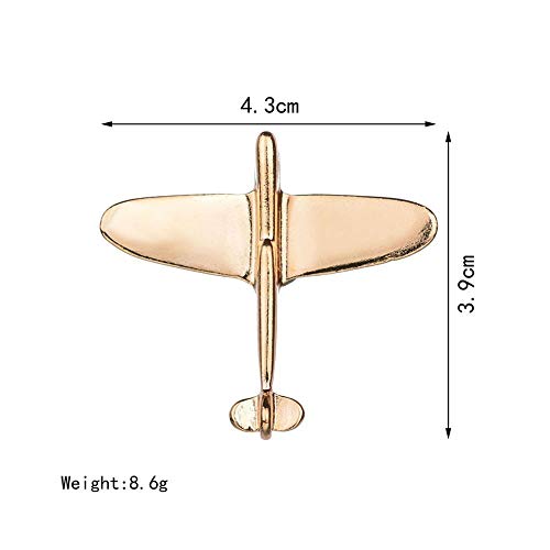 Olydmsky Broches para Ropa Mujer Los Aviones 3D Aviones Insignia del Metal Forma cóncavo-Convexa Tridimensional Socorro avión Banquete Forma aleación de Medalla Insignia C Orsage
