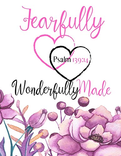 One Page A Day Daily Christian Planner: October 2019 to February 2020 with Decorative Cross Interior (Psalm 139:14_Floral)