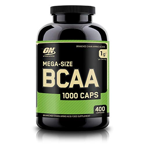 Optimum Nutrition ON BCAA 1000, Cápsulas BCAA, Suplementos Deportivos, Rico en Aminoacidos Ramificados y Esenciales, para mejor recuperación, sin sabor, 200 porciones, 400 cápsulas