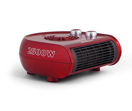 Orbegozo FH 5033 - Calefactor, termostato regulable, 2 niveles de potencia, función ventilador aire frío, calor instantáneo, indicador luminoso, asa de transporte, 2500 W, rojo