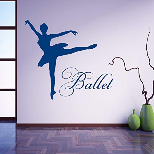 Pegatina De Vinilo Bailarina De Ballet Bailarina Bailarina Arte De Dormitorio De Pared 55X65Cm