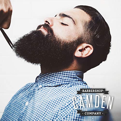 Peine para barba ultraligero de madera de peral de Camden Barbershop Company ● estuche incluido ● para el cuidado diario de la barba ●