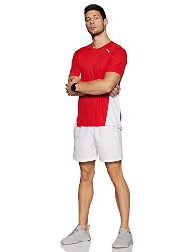 Puma Cross The Line tee Camiseta, Hombre, Red White, XL