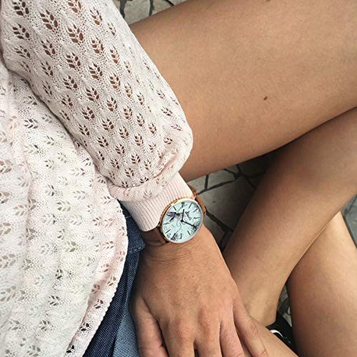 Reloj de Flores Mujer Napali Pua | Estampado | 38mm | Caja de Acero | Correa de Corcho Intercambiable | de Kauai watches