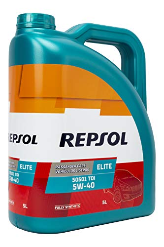Repsol HMRELI5055405L Aceite DE Motor Elite 50501 TDI 5W40 5 litros, Transparente/Dorado, Talla Única
