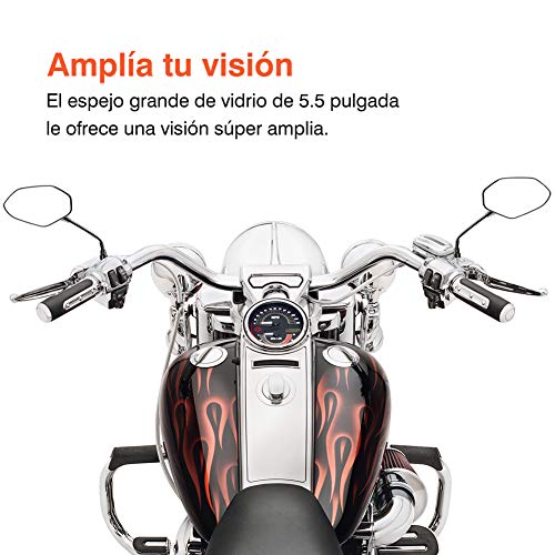 Retrovisores Moto 10mm y 8mm Espejos Laterales con Abrazadera Homologado Universal
