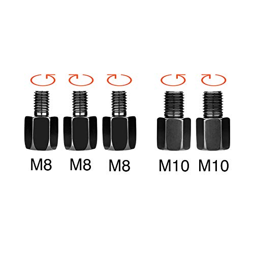 Retrovisores Moto 10mm y 8mm Espejos Laterales con Abrazadera Homologado Universal