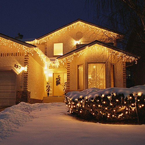 SALCAR 25.7m 360 Leds Cadena de Luces IP44 Impermeable, LED Luz Cadena Ligera Navidad, Led Cadena Luminosa con 8 Modos, Led Decoración Interior Exterior para Jardín Balcón Fiestas (Blanco cálido)