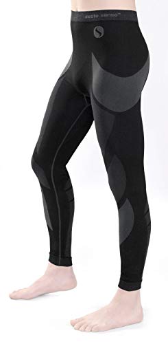 Sesto Senso® Pantalón Térmico Hombre Ropa Interior Térmica Funcional Calzoncillos Largos Leggins Termo Activo (L, Gris)