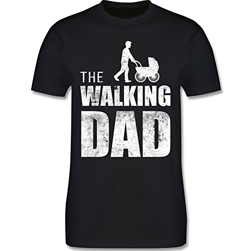 Shirtracer Camisetas Hombre The Walking Dad Regalo de cumpleaños para el Padre (Negro, M)