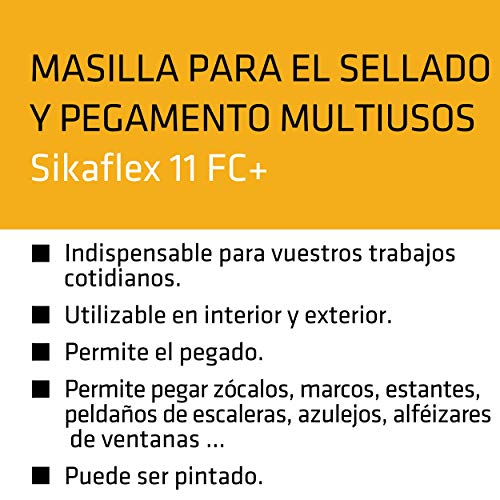 Sikaflex 659705 11 FC+, Adhesivo Multiusos y sellador de Juntas elástico, Beige, 300ml