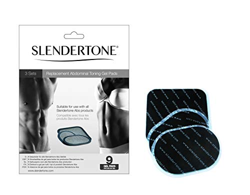 Slendertone - Paquete triple de almohadillas de repuesto, unisex, ABS, negro