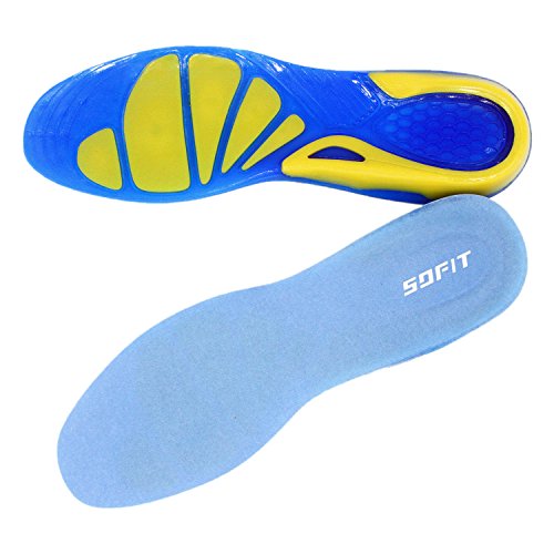 SOFIT Plantillas para Zapatos de Gel Amortiguadoras, Plantillas de Gel Masaje para Deportivas, Antibacterianas y Flexibles, de Silicona 34/38 EU