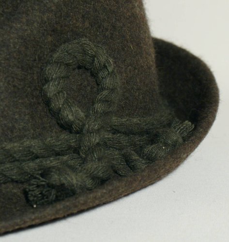 Sombrero de traje regional Loden sombrero verde Fischer sombrero de loden, sombrero de triángulo para hombre y mujer, alpinista, cazador, senderismo, caza, montañismo, pescador, bosque, tiempo libre, verde oliva verde 59