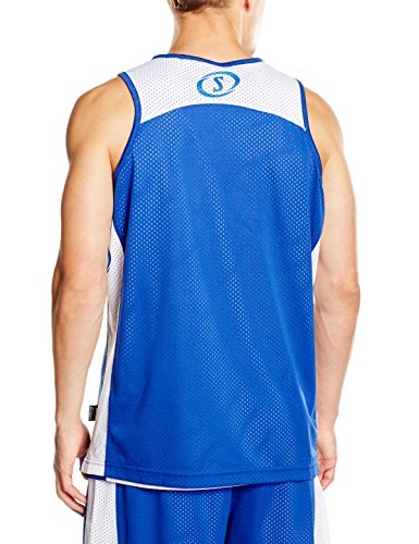 Spalding Essential Reversible Camiseta de Juego, Hombre, Azul Royal/Blanco, XXS