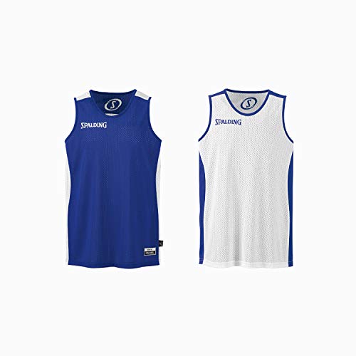 Spalding Essential Reversible Camiseta de Juego, Hombre, Azul Royal/Blanco, XXS