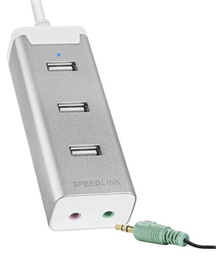 Speedlink Vigo - Tarjeta de sonido USB, color negro plata