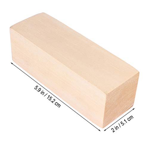 Supvox grandes bloques de talla 1pc bloque de talla natural sin terminar de madera sólida principiantes madera para niños adultos principiantes