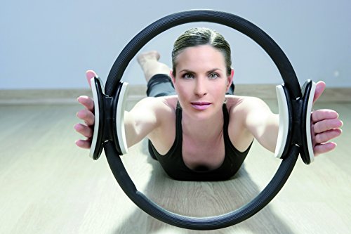 Sveltus - Anillo de Pilates para Adulto, Unisex, Negro y Gris, diámetro Aprox. 38 cm