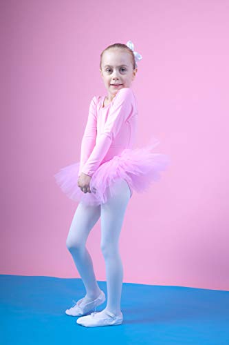 tanzmuster Falda tutú de Ballet 'Pia' para niñas en Rosa, 116/122 (7-8 años)
