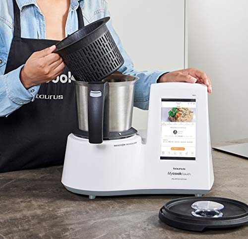 Taurus Mycook Touch Unlimited Edition - Robot de Cocina, wifi, 1600W, 2L, 140 grados, multifunción, app mycook miles de recetas, conectable con tu smartphone, Vaporera 2 niveles