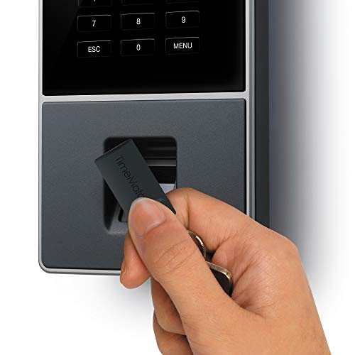 TimeMoto TM-626 - Terminal para fichar con huella dactilar, tarjeta o llave RFID y PIN, hasta 200 usuarios Incluye software TimeMoto PC