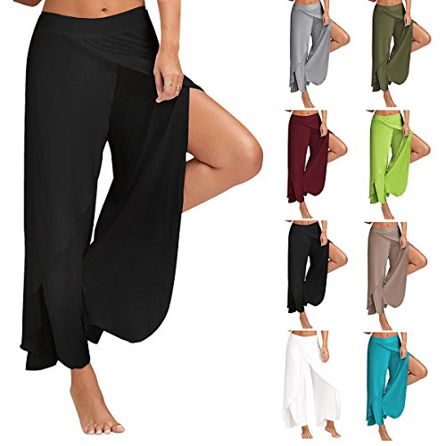 TININNA - Pantalones de mujer, estilo casual, cómodos y sueltos, deportivos, para la playa, yoga, danza, fitness, jogging verde oscuro M
