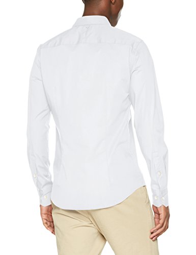 Tommy Hilfiger Original Stretch Camisa, Blanco (Classic White 100), Large para Hombre