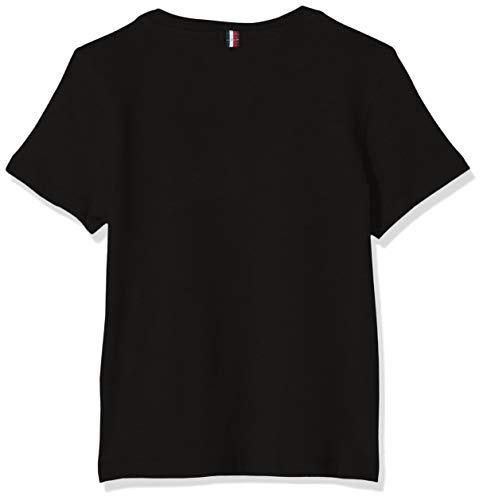 Tommy Hilfiger T Camiseta Básica de Manga Corta, Negro (Meteorite), 164 (Talla del Fabricante: 14-15) para Niños