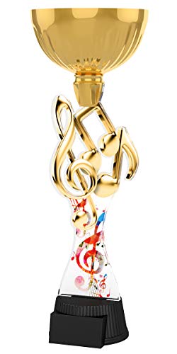 Trophy Monster Gold - Placa grabada para Tazas, diseño de trofeos en Lote, para Clubes y competiciones, Hecha de acrílico Impreso (3 tamaños), Multicolor, 350 mm
