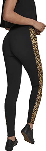 Urban Classics Ladies Side Striped Pattern Leggings, Multicolor (Blk/Leo 01722), 38 (Talla del Fabricante: Small) para Mujer