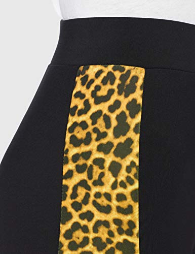 Urban Classics Ladies Side Striped Pattern Leggings, Multicolor (Blk/Leo 01722), 38 (Talla del Fabricante: Small) para Mujer