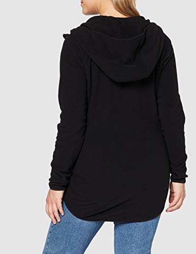 Urban Classics Polar Fleece Zip Hoodie Sudadera con Capucha, Negro (Black 7), XL para Mujer